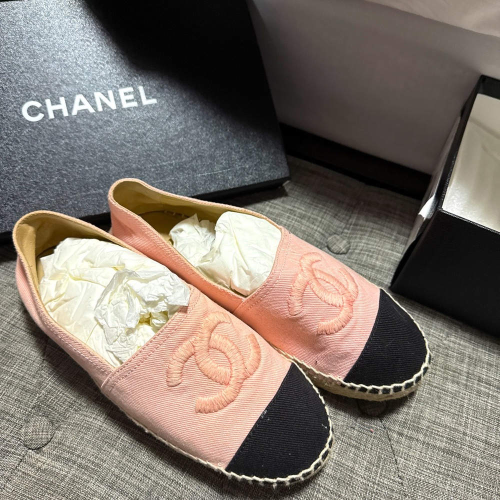 Chanel Espadrilles (serious inquiries).Lightly worn-in pristine condition